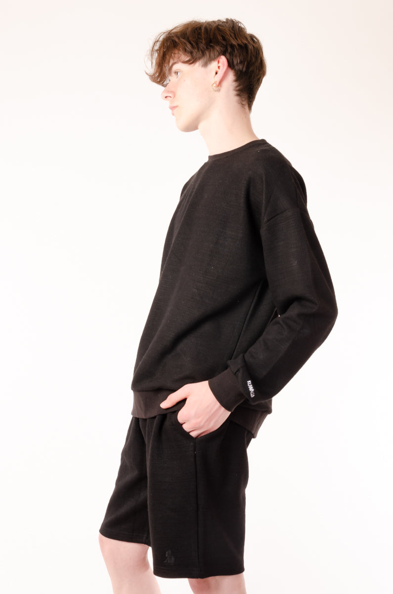 Marled Sweatshorts - BLK