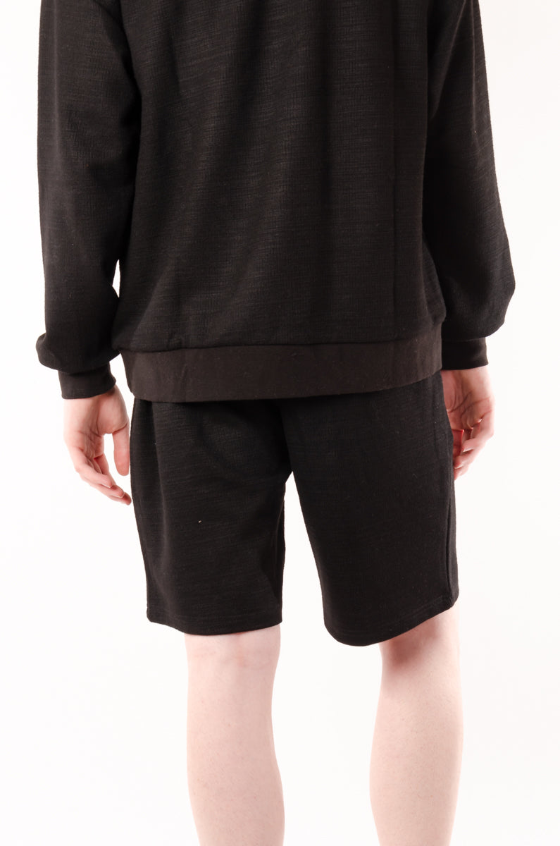 Marled Sweatshorts - BLK