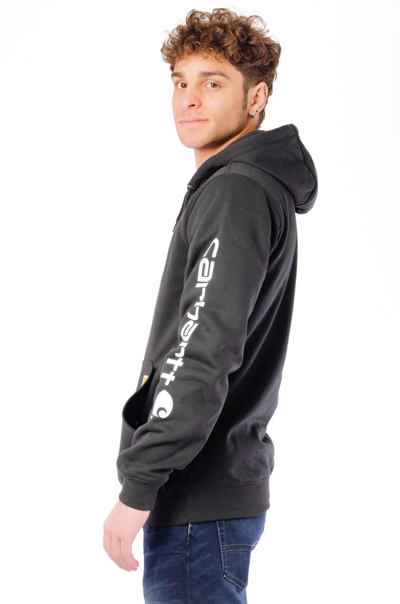 Signature Sleeve Logo Hoodie - BLK