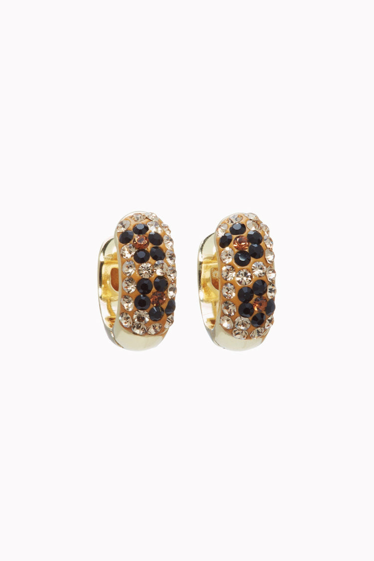 Mini Sparkle Hoop Earrings - Leopard - LEO