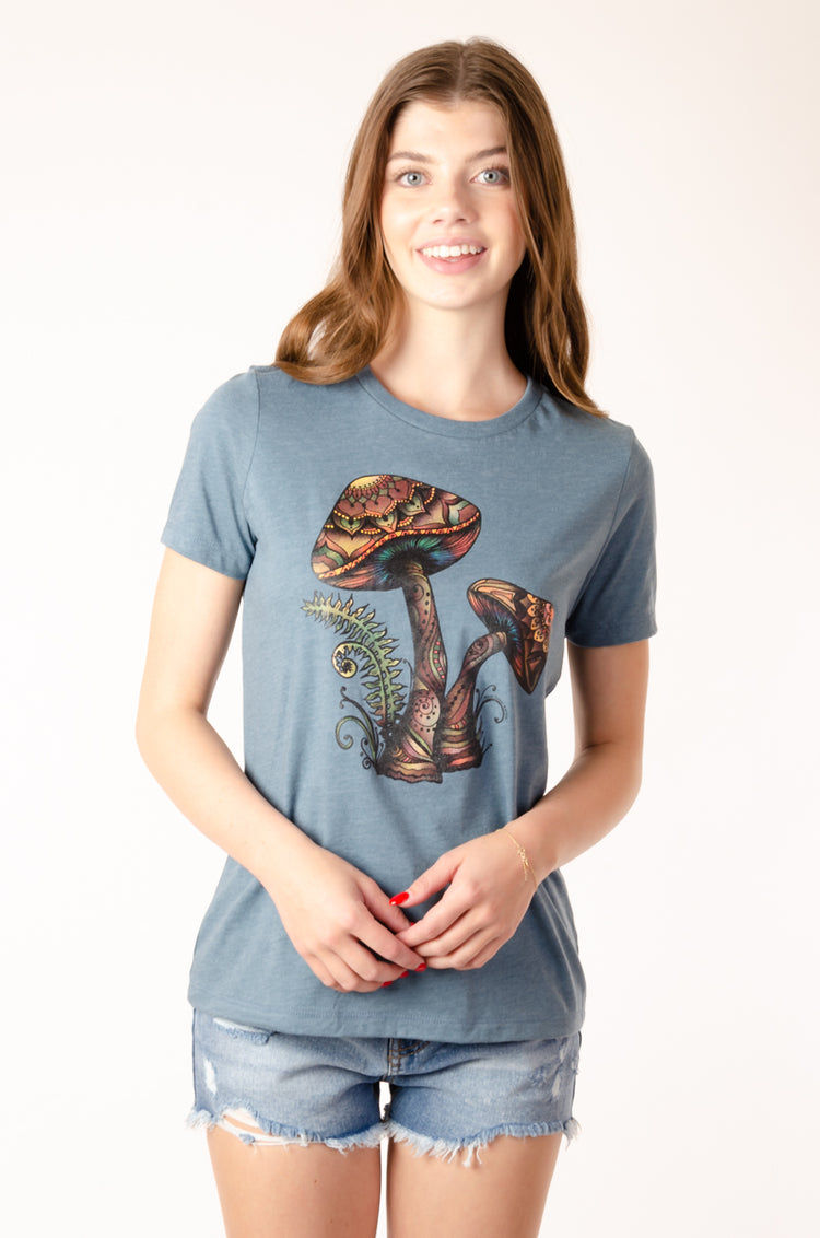 Colourful Retro Mushroom Tee - SLT