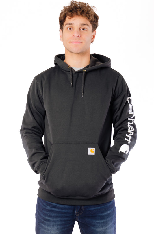 Logo Sleeve Hoodie - BLK