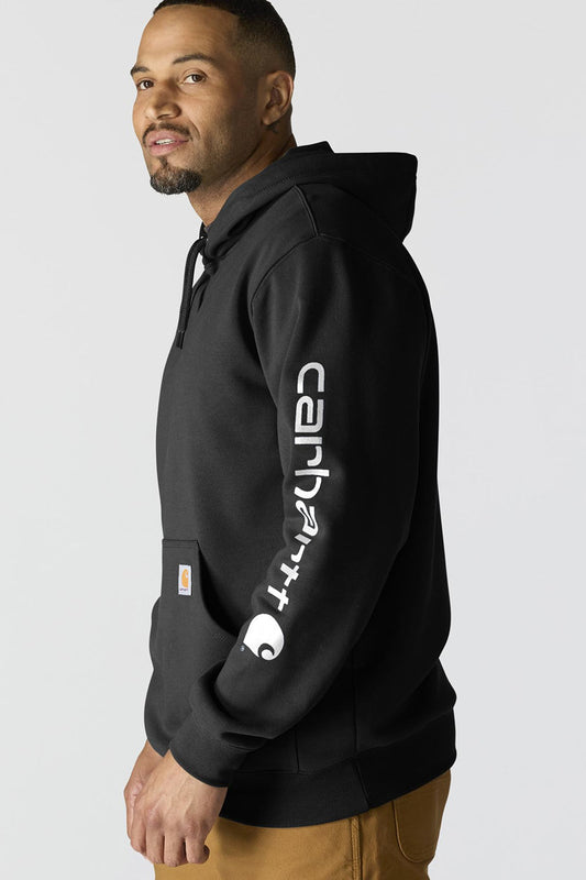 Logo Sleeve Hoodie - BLK
