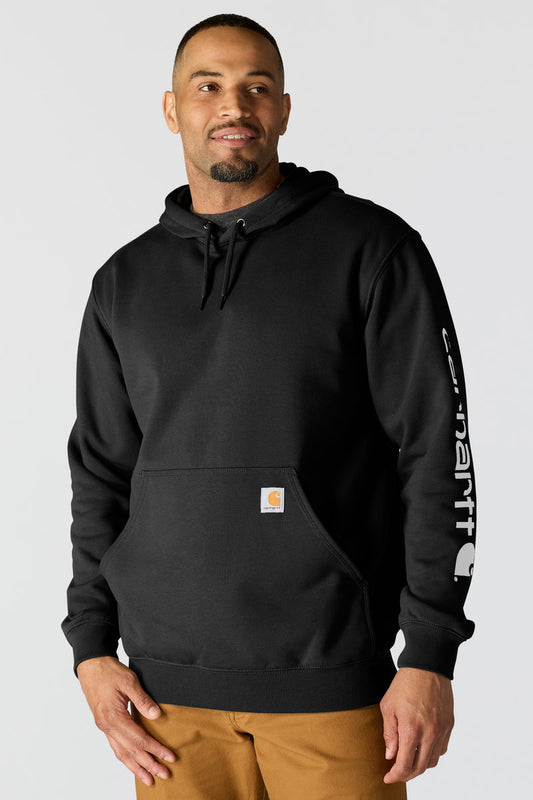 Logo Sleeve Hoodie - BLK